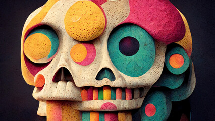 Day of the dead, Dia de los muertos character. Digital art