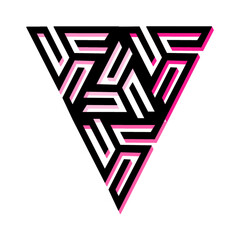 The Maze Triangle Design