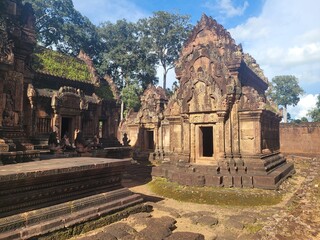 Banteay Srei or Banteay Srey is a 10th-century Cambodian temple dedicated to the Hindu god Shiva....