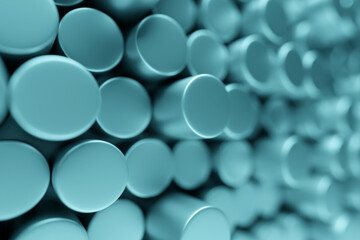 3d illustration of a stereo  blue  shapes . Abstract   glowing   lines pattern