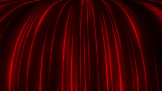 Digital Curved Falling Red Glowing Speed Lines Loop