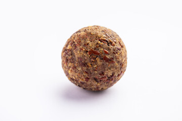 Alsi pinni laddu or flax seed laddo or healthy jawas ladoo are delicious Indian sweet energy balls - obrazy, fototapety, plakaty