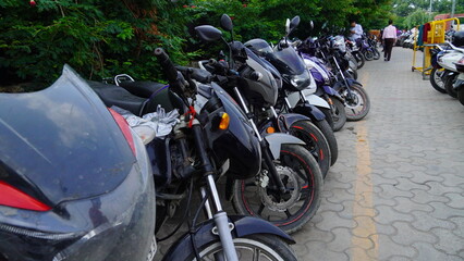 Bike in the parking line