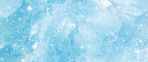 Colorful bright ink and watercolor textures on white paper background. Paint leaks and ombre effects, hand painted abstract image, fantasy smooth light blue abstract watercolor painted background.