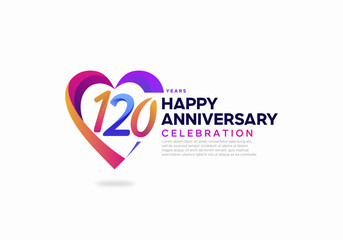 120 year anniversary logo icon design template