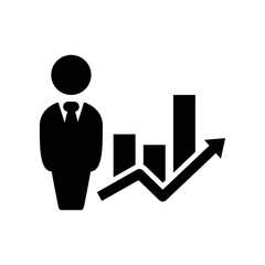 Career development icon vector graphic illustration
