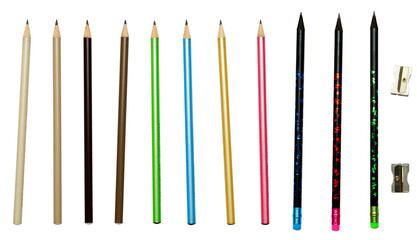 Pencil and sharpener set transparent background png