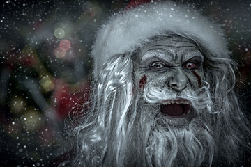 growling evil santa
