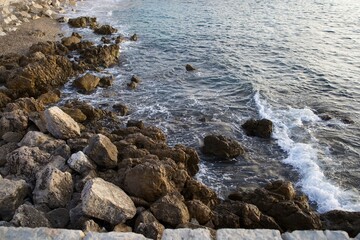 rocks and sea