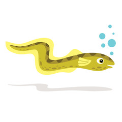 Cartoon Drawing Of An Eel