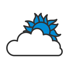 Sun Behind Clouds Icon
