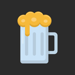 Vector graphic of Beer. Alcoholic beverages illustration with flat design style. Suitable for content design assets