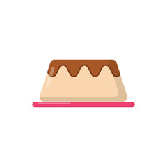 Vector graphic of pudding. Dessert illustration with flat design style. Suitable for content design assets
