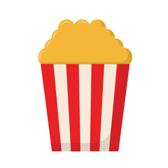 Vector graphic of pop corn. Food illustration with flat design style. Suitable for content design assets
