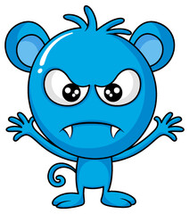 Cute monster with face expression