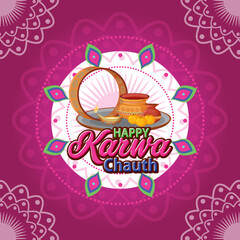 Happy Karwa Chauth poster design