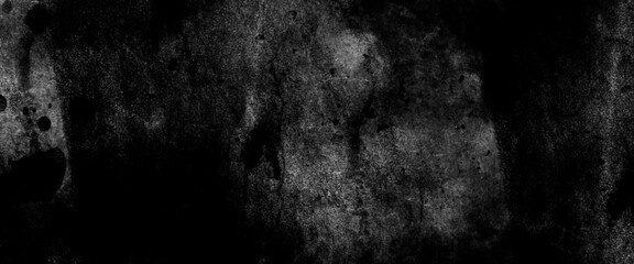 Stone black grunge texture. Black wall texture rough background. Sheet of black paper texture background. Surface of black stone texture rough gradient overlay. 
