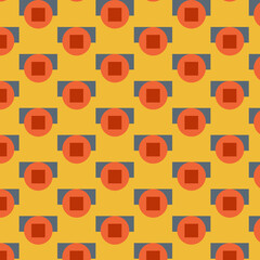 vector seamless abstract geometric pattern with buttons