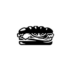 Sandwich logo template, Suitable for restaurant and cafe logo