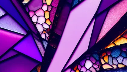 Crédence de cuisine en verre imprimé Coloré Colorful stained glass window. Abstract stained-glass background. Art Nouveau decoration for interior. Vintage pattern.