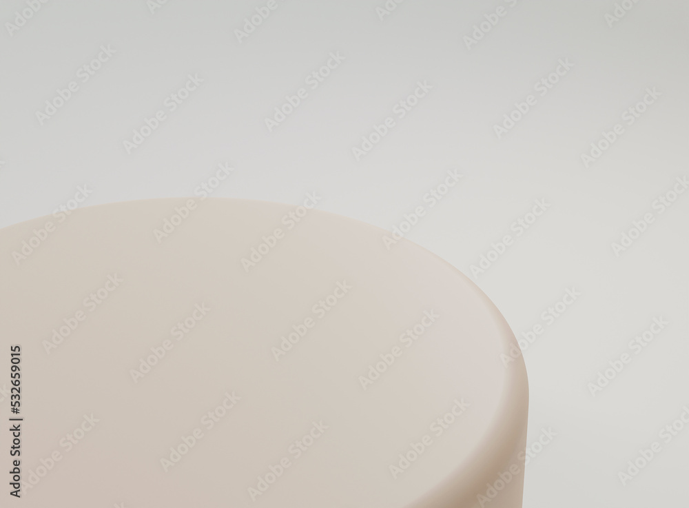 Poster empty cylinder podium on minimal background. abstract minimal scene with geometrical forms. design f
