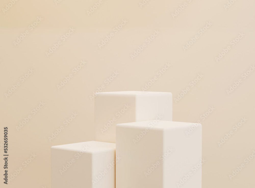 Poster empty cylinder podium on minimal background. abstract minimal scene with geometrical forms. design f