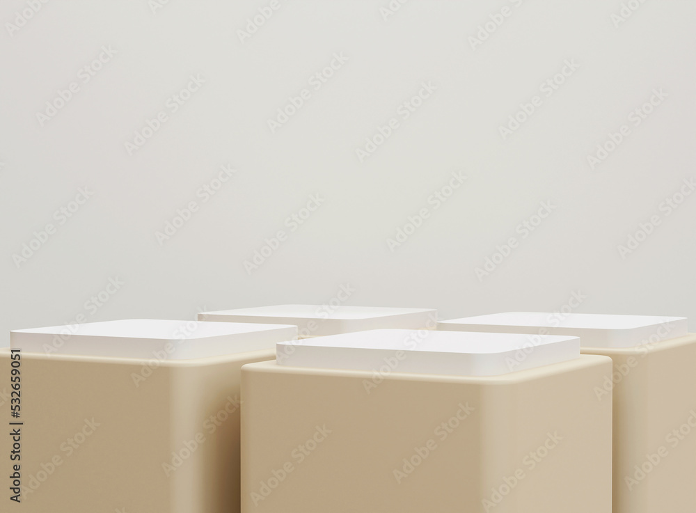 Poster empty cylinder podium on minimal background. abstract minimal scene with geometrical forms. design f
