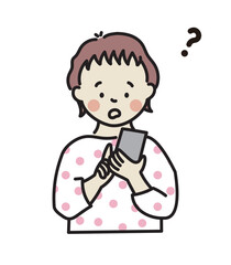 スマートフォンを使う若い女性