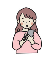 スマートフォンを使う若い女性