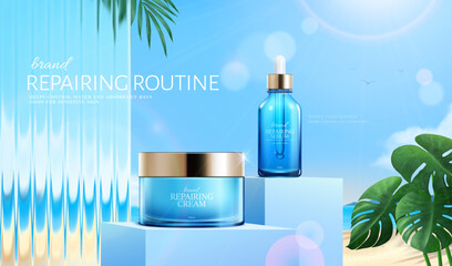 Skin repairing cream and lotion ad