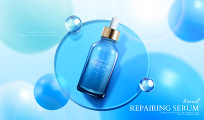 Facial repairing serum ad