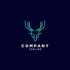 Logo deer unique luxury gradient colorful design