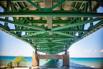 View from under the Mackinac Bridge