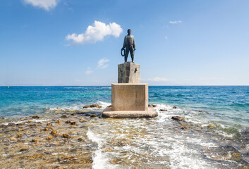 Statue of the invisible sailor from Vrontados, Chios, Greece.