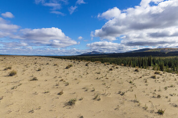 Beautiful landscape view of Kobuk Valley National Park in the arctic of Alaska, one of the least visited national parks in the United States. 