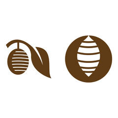 Cocoon illustration logo vector design