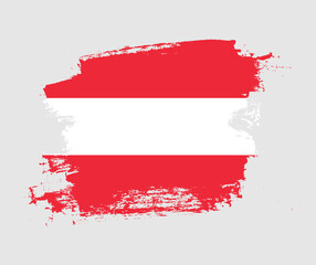 Artistic Austria national flag design on painted brush concept