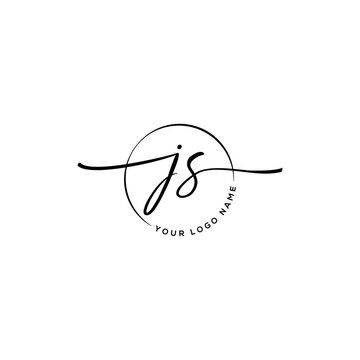 Creative Modern Monogram J S and JS Initial Letter Handwriting and Signature Photography logo