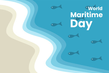 Illustration vector graphic of world maritime day. Good for poster.