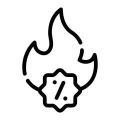 Black Friday line icon