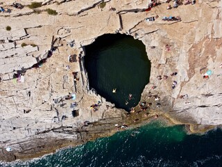 Giola lagon, piscine naturelle, Thasos, île Grecque, Grèce