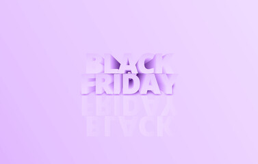 Black Friday text banner 3D