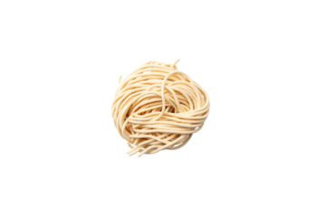 Handmade spaghetti pasta. Transparent.