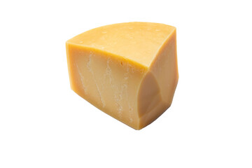 A piece of hard cheese. Transparent.