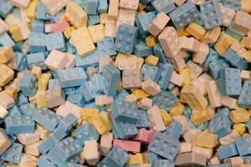 a box of sweets representing blocks pieces