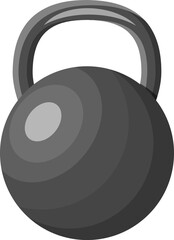 Black metal fitness kettlebell.
