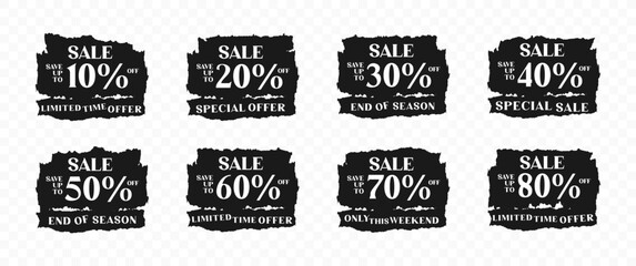 Sales label design collection, shopping discount tag