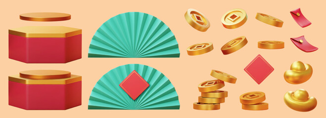 Chinese new year fortune set