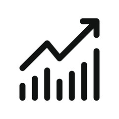 Graph growth up and down chart analysis icon