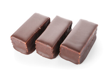 Bird's milk candies isolated on white background